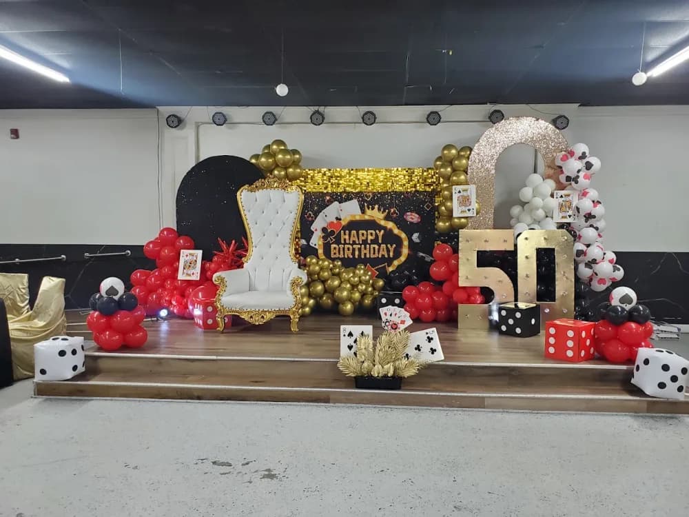 Black & gold 50th birthday parties